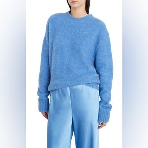 NWT Vince Brushed Oversize Alpaca & Wool Blend Sweater Blue Size XL